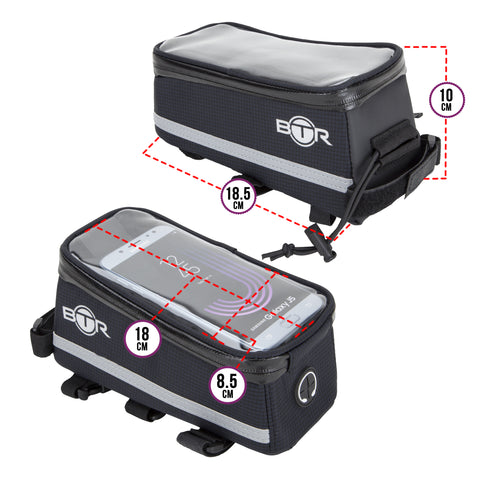 BTR Deluxe Bike Phone Bag Dimensions Information