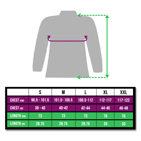 BTR Be Totally Reflective Jacket sizes