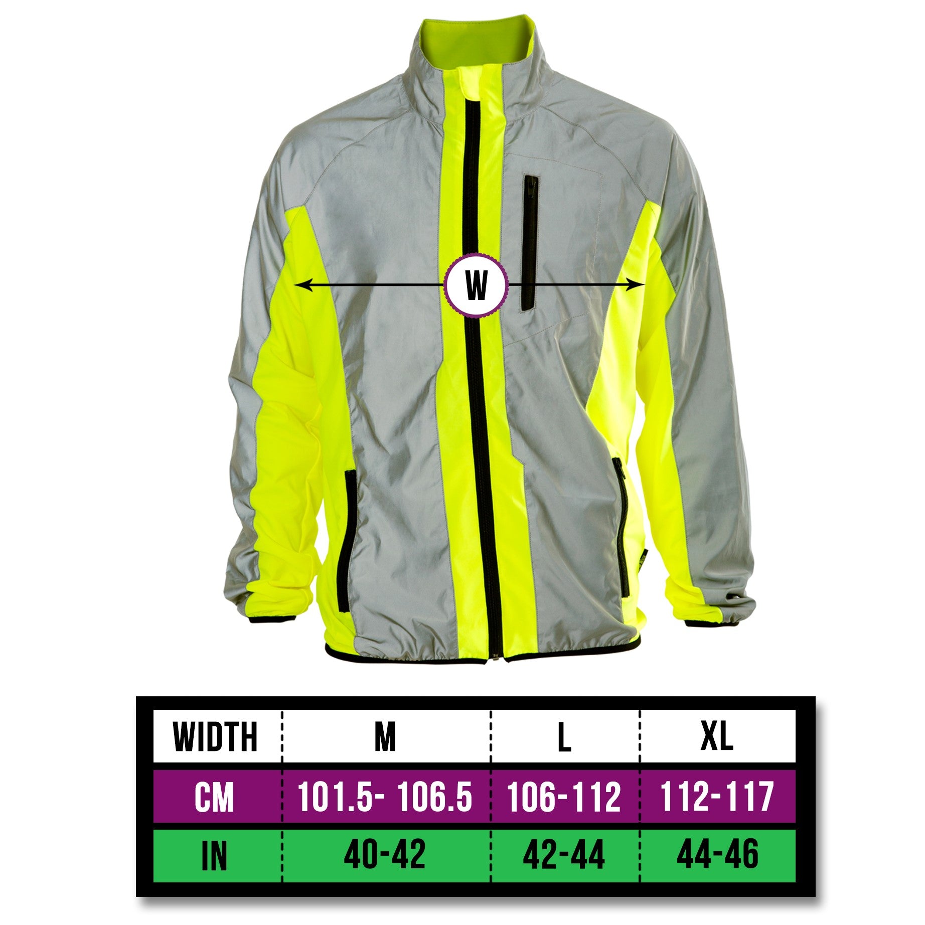 High Visibility Reflective Sportswear Cycling Running Jacket. High Vis ...