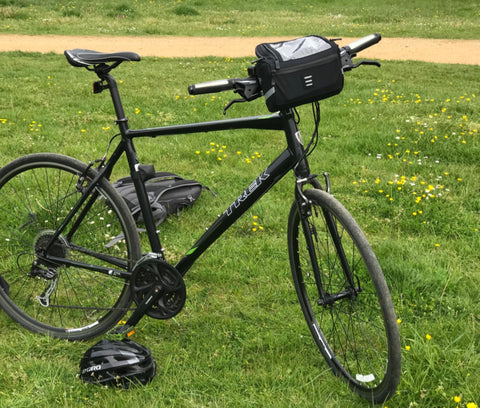 BTR handlebar bike bag on customer's bike