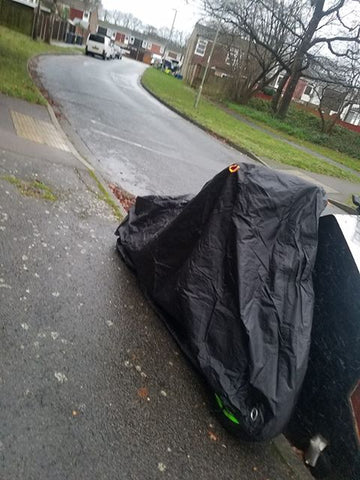 BTR heavy duty bike cover on tricycle