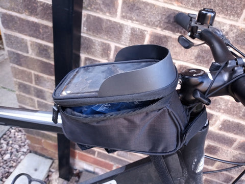 Bike Frame Bag GEN 5 with sun visor - great to sit on your crossbar