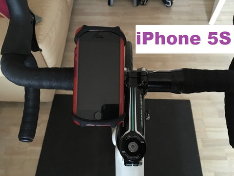 iPhone 5S in the BTR Phone Mount to shown on the handlebars