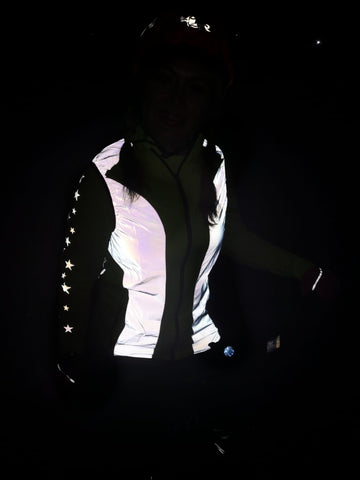 BTR Reflective high vis gilet / vest shown worn by a customer in a photo
