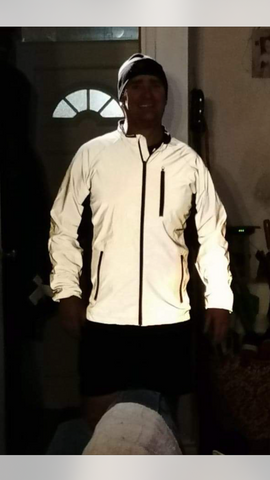 BTR high vis reflective jacket worn by man before going runnning