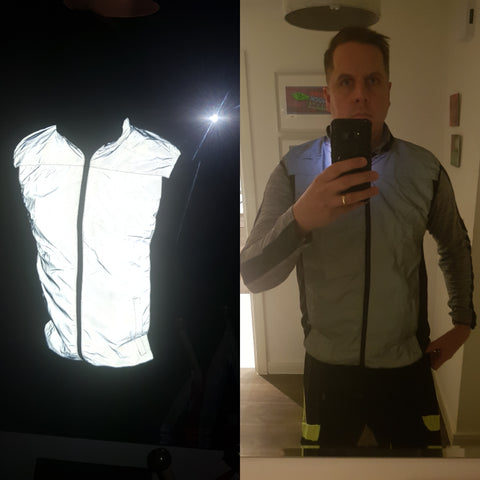 Our customer photo Rob @the_tubby_trainer wearing BTR Be Totally Reflective Gilet