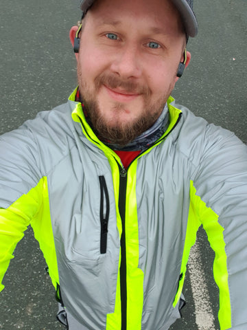 BTR high vis and reflective jacket worn - check out the selfie! 