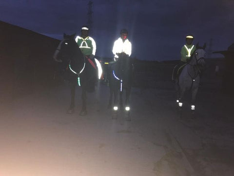 Reflective jacket shown from BTR sports on a horse - equestrian, horse riders on horse back