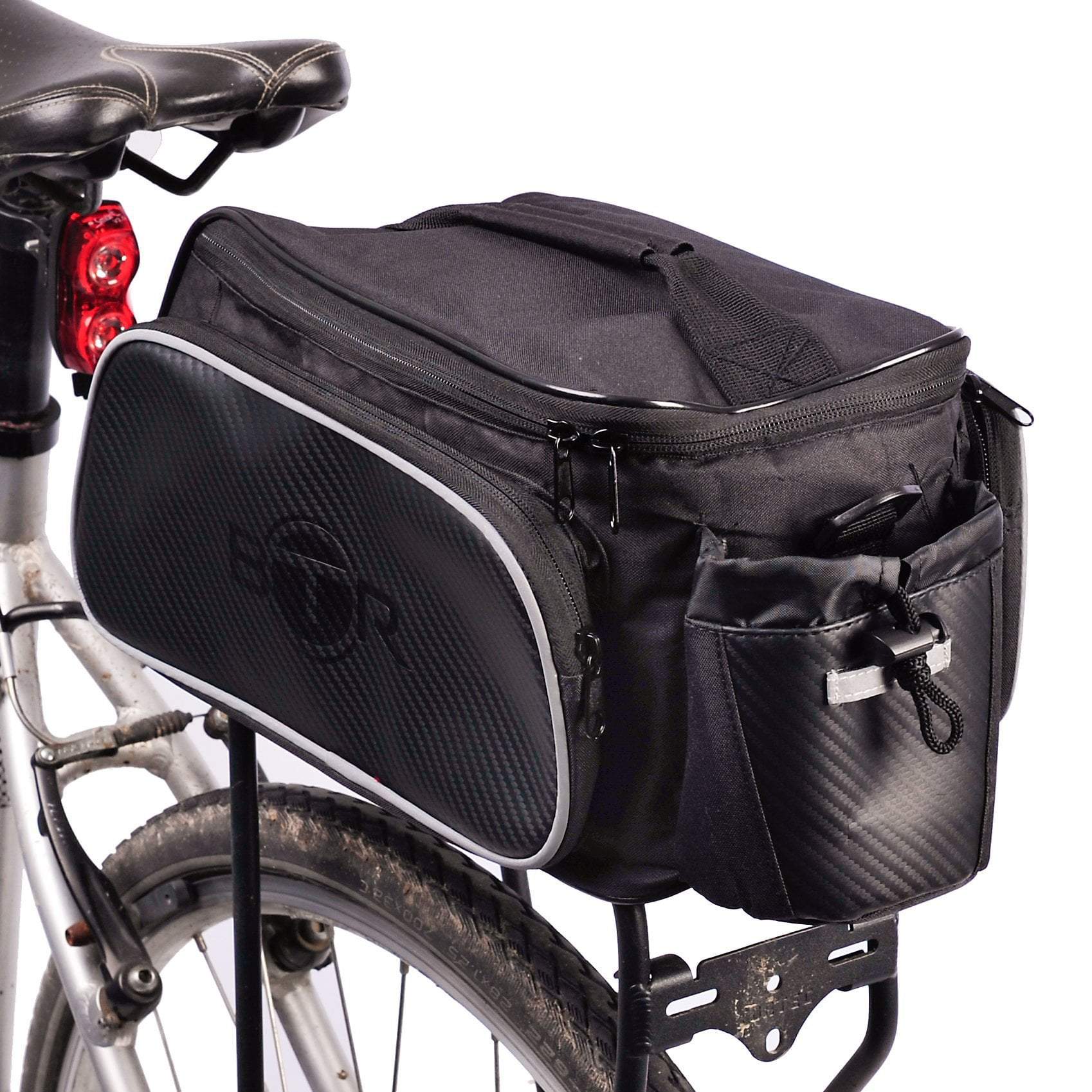 BTR Pannier Bike Bag For Bicycle Rear Racks. Water Resistant. Black ...