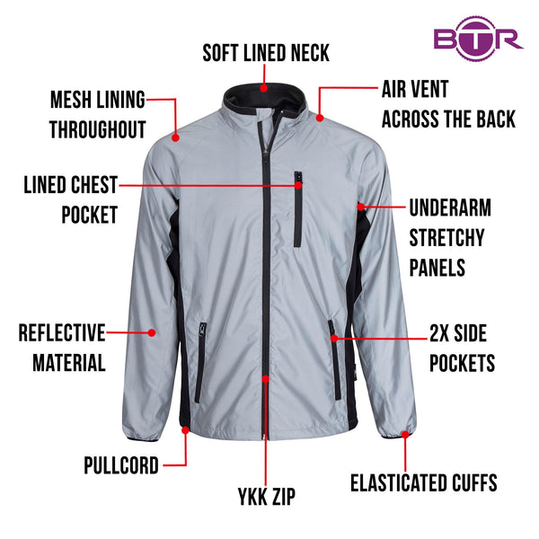 BTR 100% Reflective Cycling Running High Visibility Reflective Jacket ...
