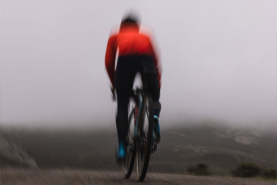 Matthew Accarrino rides into the fog