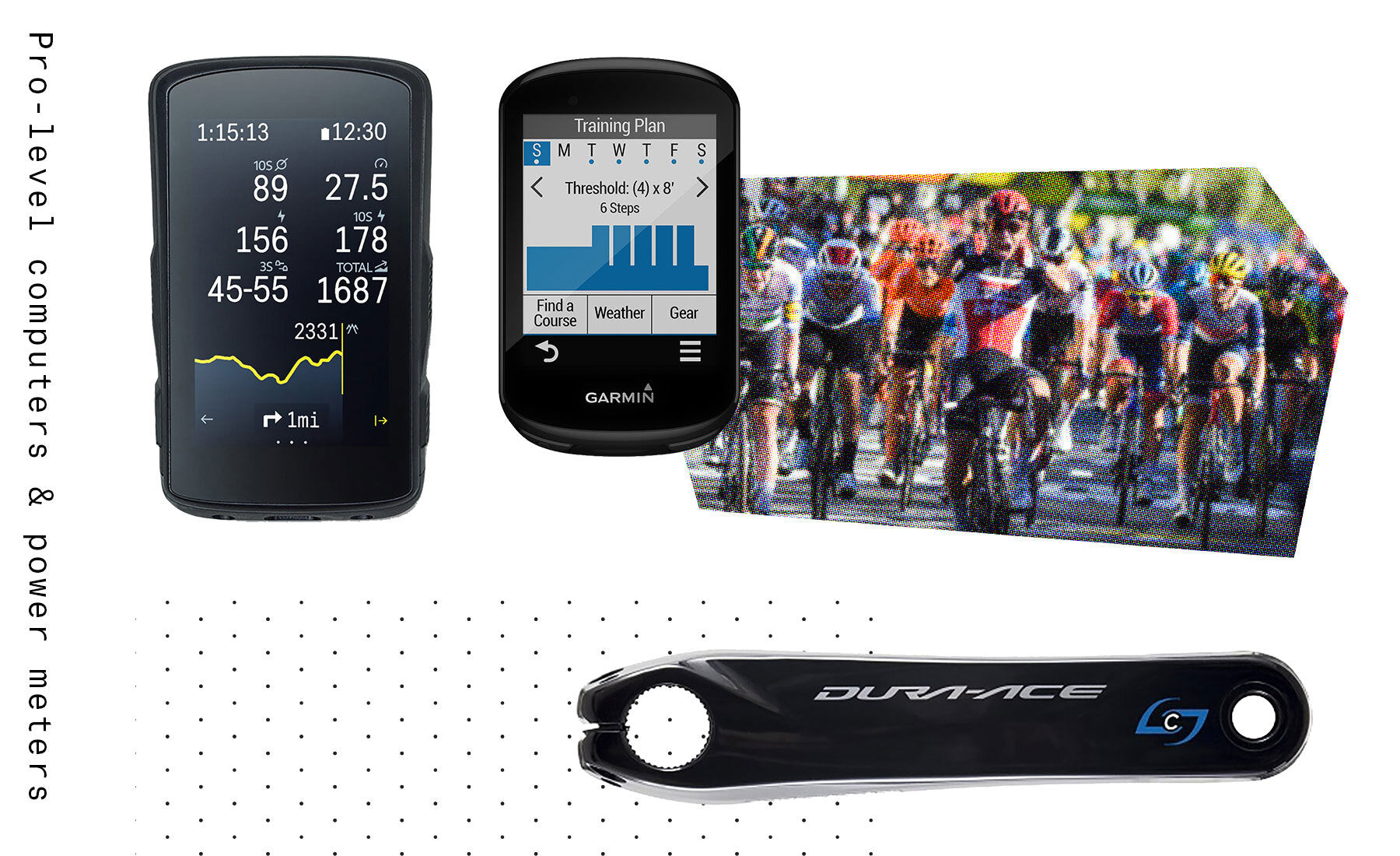 Tour de france pro level cycling computers and power meters for sale