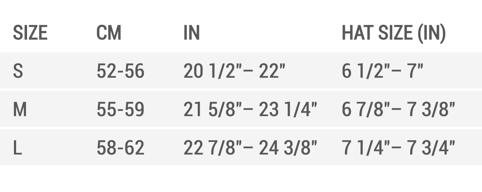 Sizing Guide - please contact Ride guides for assistance