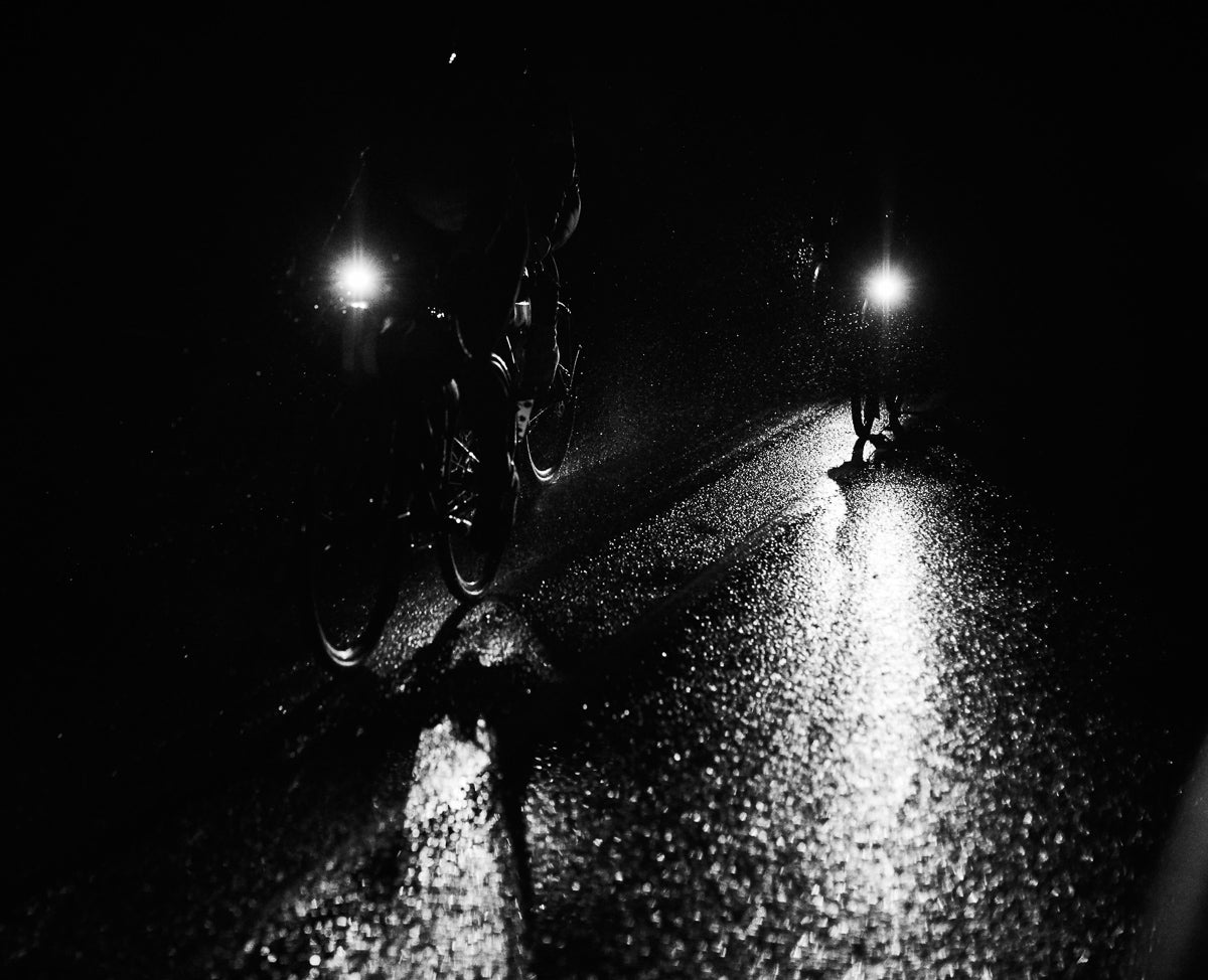 Riding at night during the Festive 500