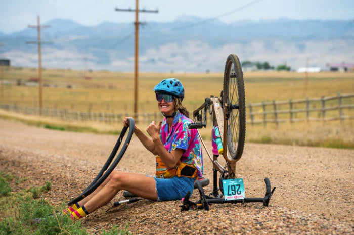 Stranded broken bike hitchiking