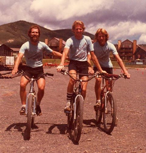 Mike Rust (left), Don Cook (middle), and Steve Cook (right) pictured at the Crested Butte ski area.  Charles Kelly photo.