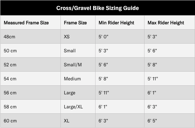 surly straggler size chart