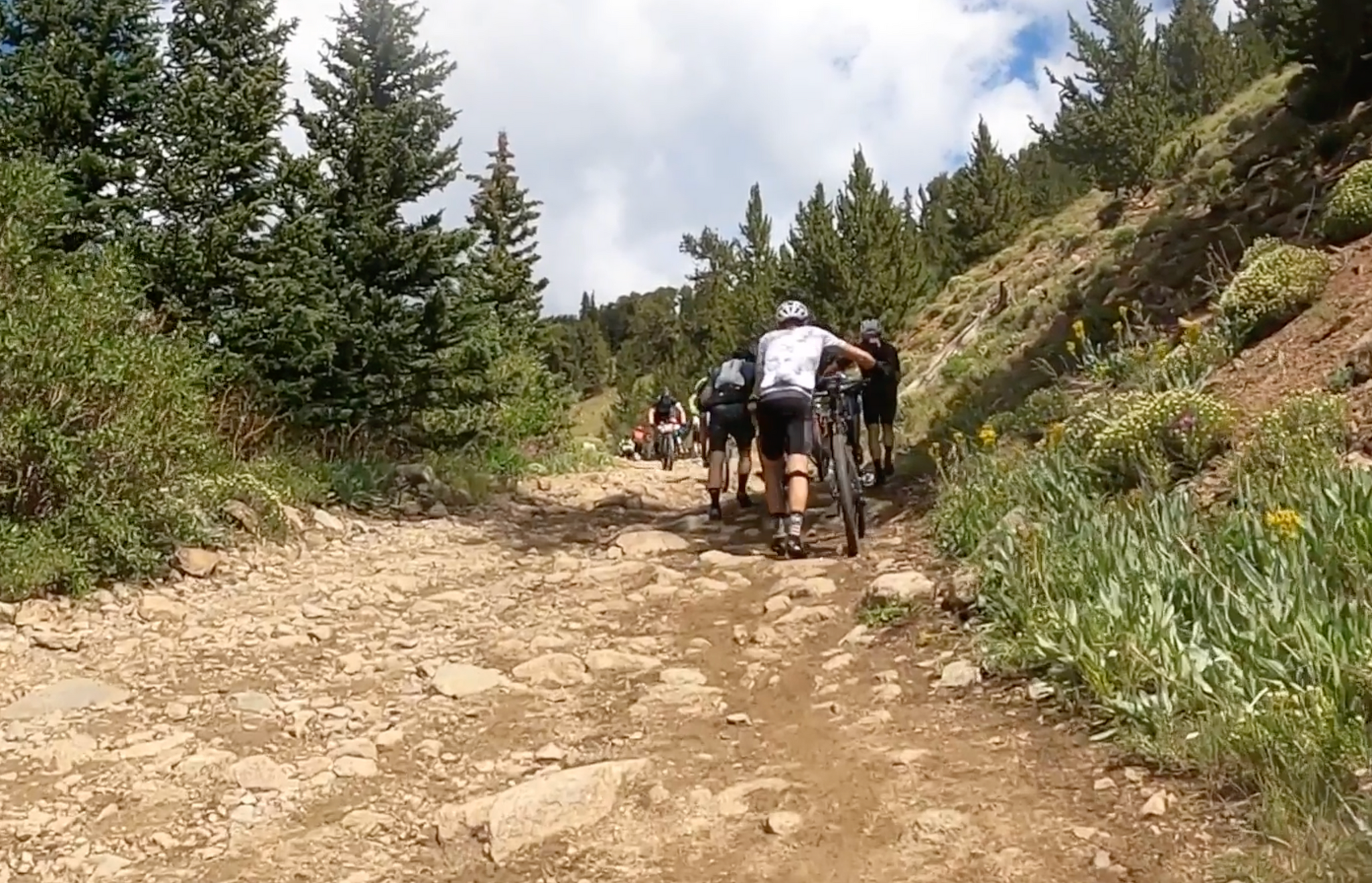 Leadville trail 100 Columbine climb goat trail