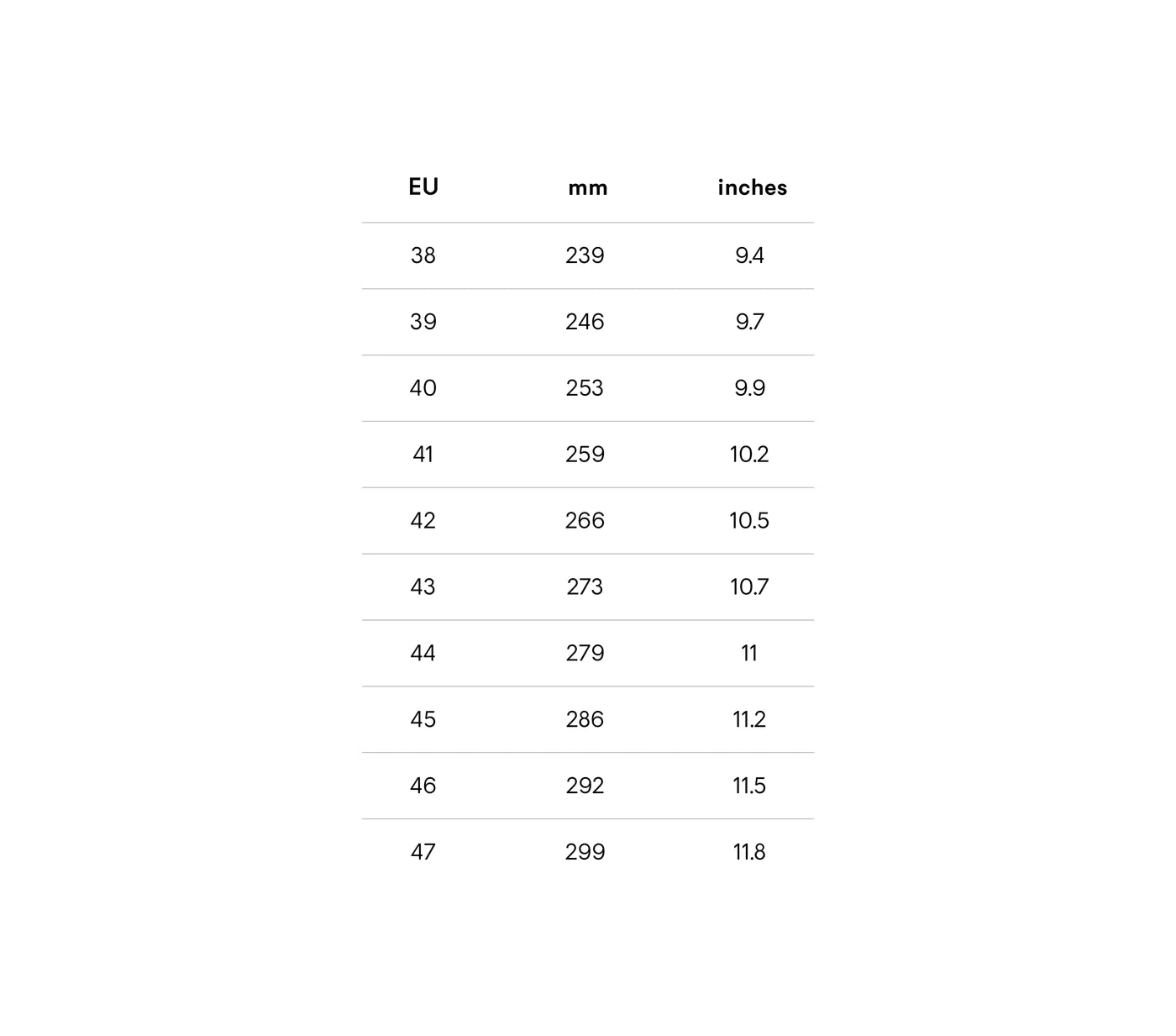 Quoc shoe sizing