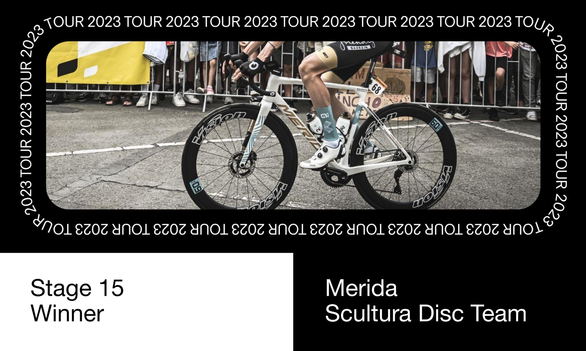 2023 Tour de FRance Stage 15 winner Merida Scultura Disc Team