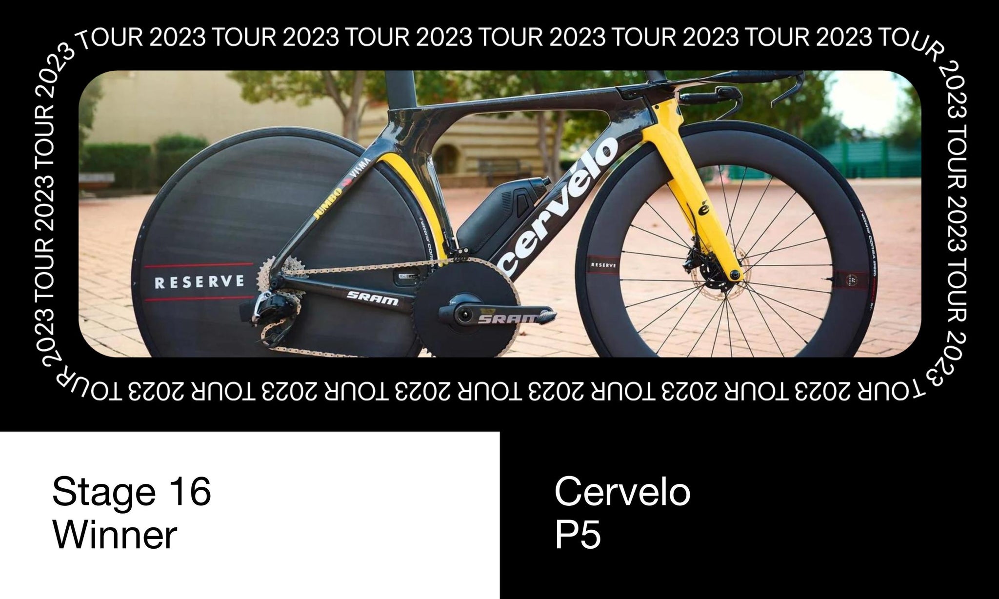 2023 Tour de France stage 16 time trial winner Cervelo P5