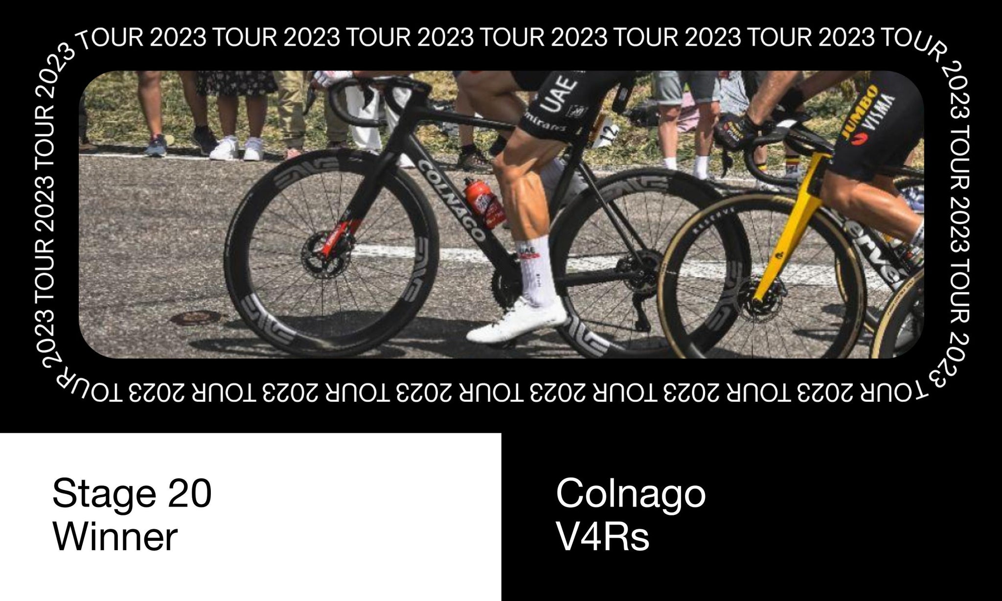 2023 Tour de France Stage 20 winner Tadej Pogacar Colnago V4Rs