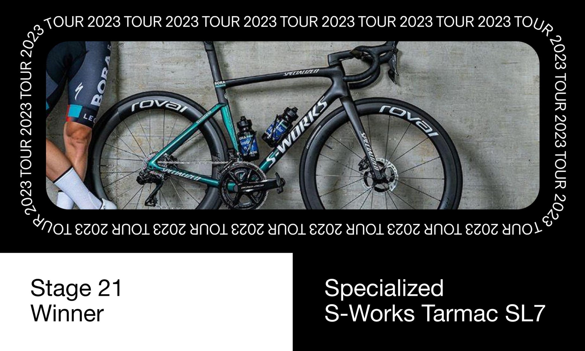 2023 Tour de France Stage 21 winner Specialized S-Works Tarmac SL7