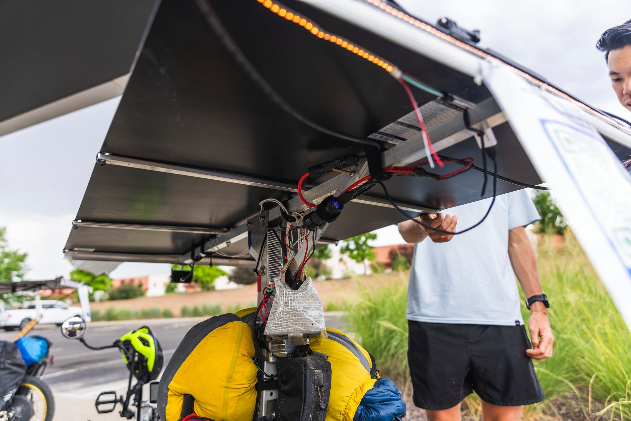 Recumbent E-bike solar panel