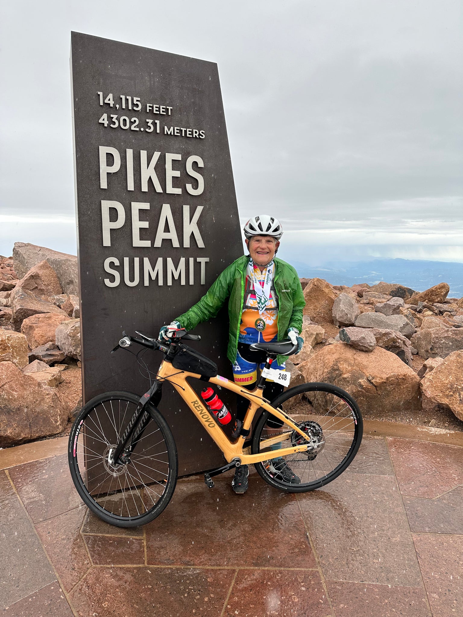 Wendy Skean at Pikes Peak hill climb cycle to the summit
