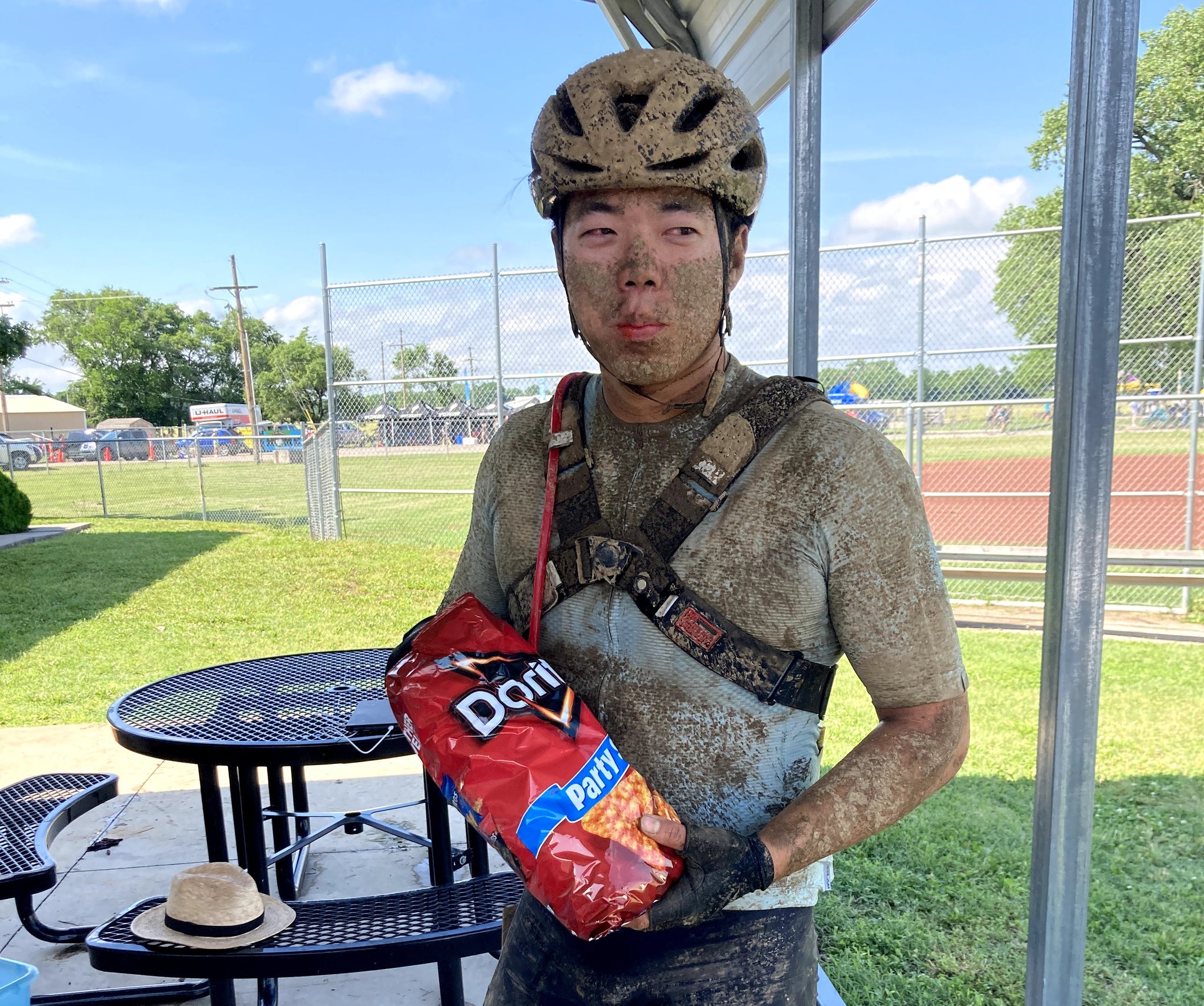 Doritos while cycling