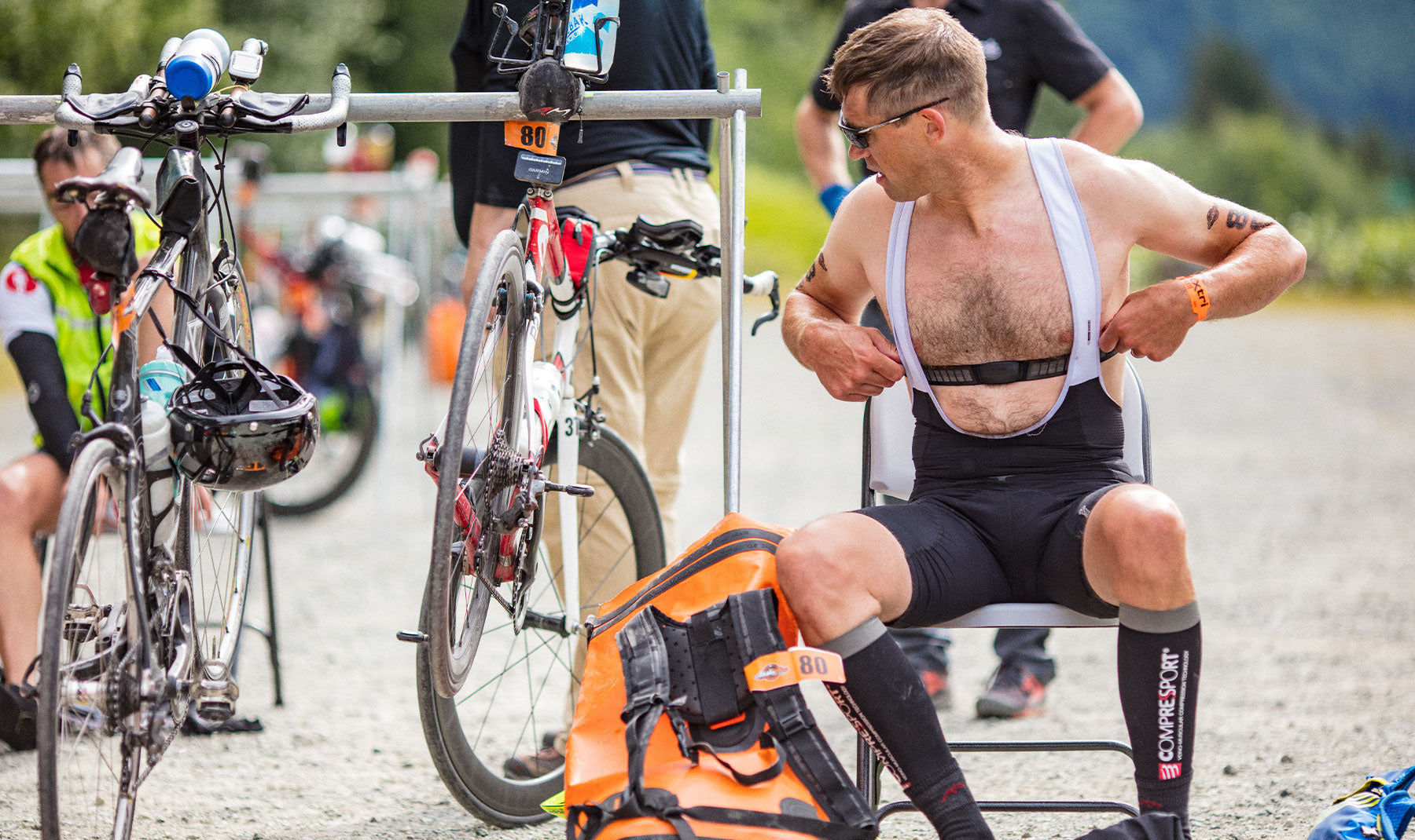 Ironman triathlon transition