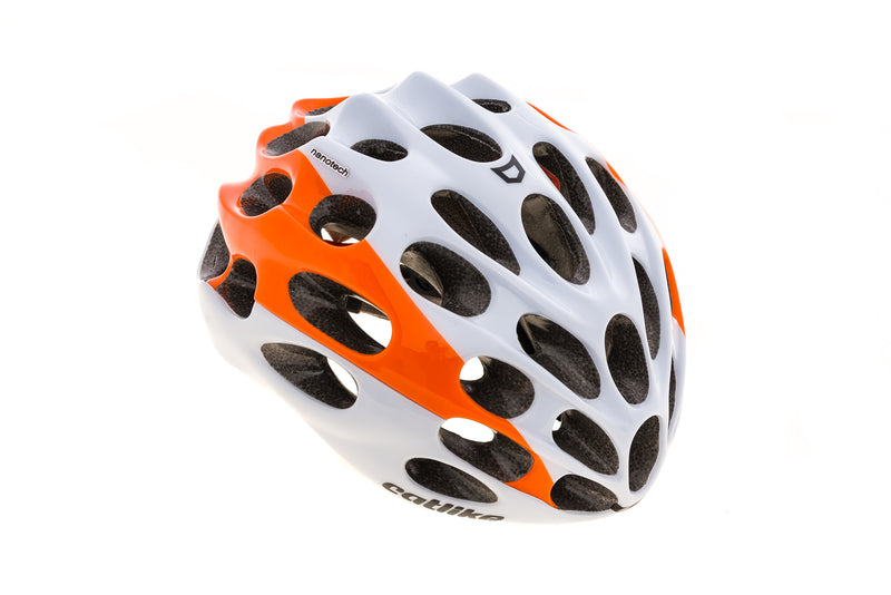 orange road bike helmet