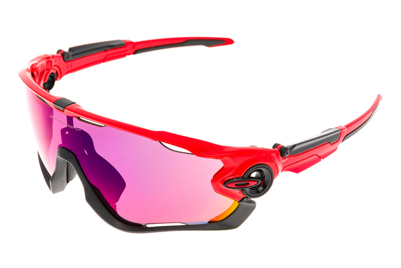 oakley red and black sunglasses