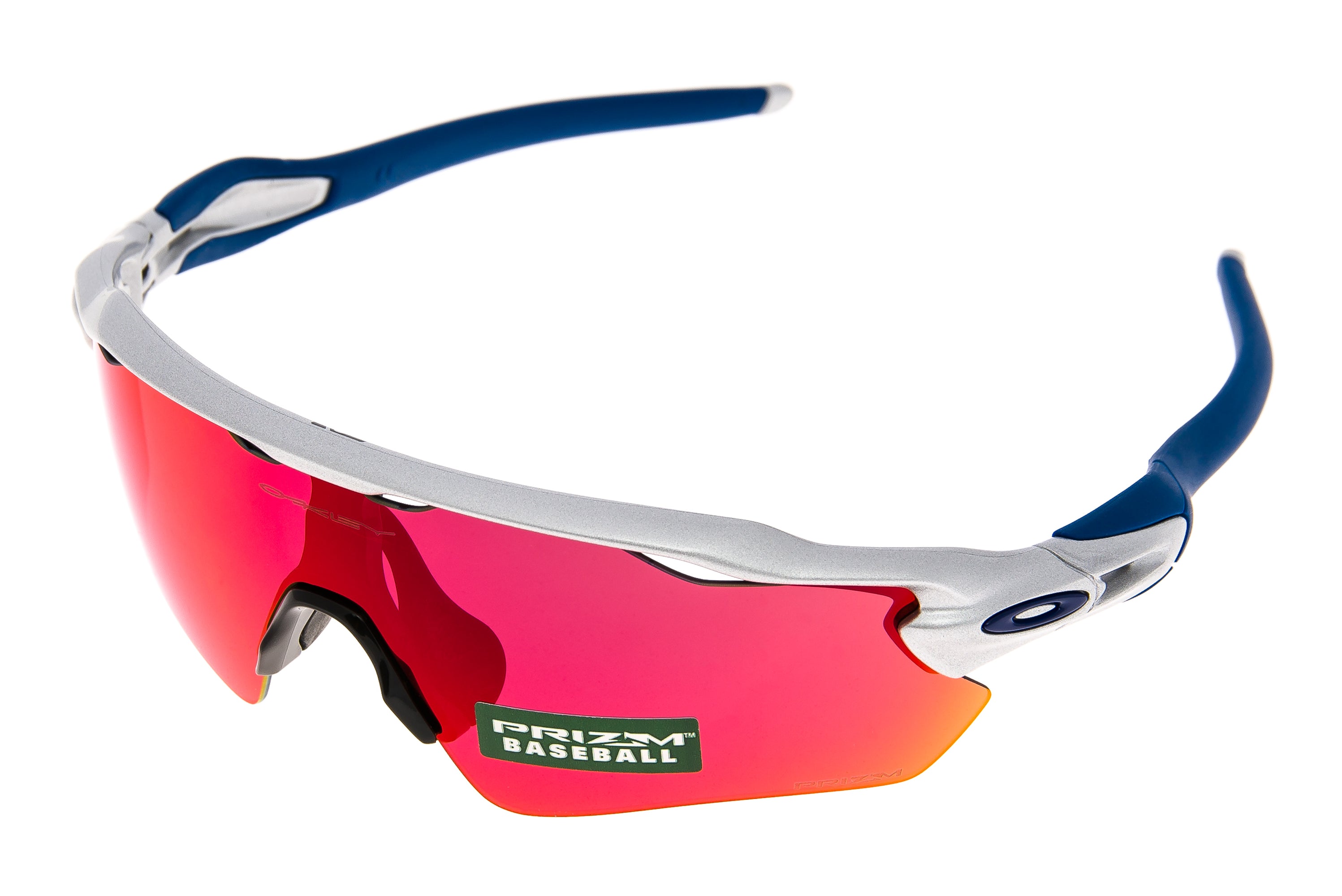 Oakley Radar EV Path Sunglasses Silver/Navy Blue | The Pro's Closet