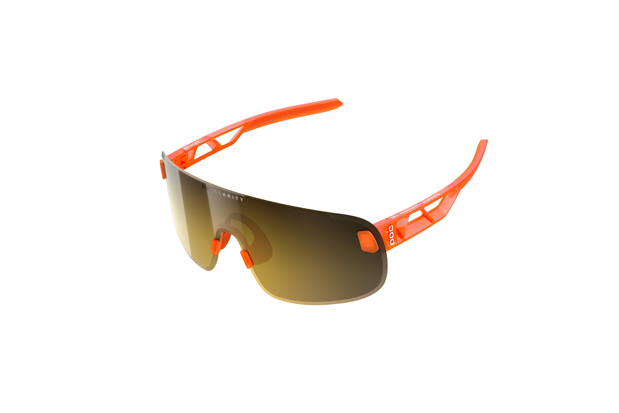 POC Elicit Sunglasses Fluorescent Orange Translu | The Pro's Closet