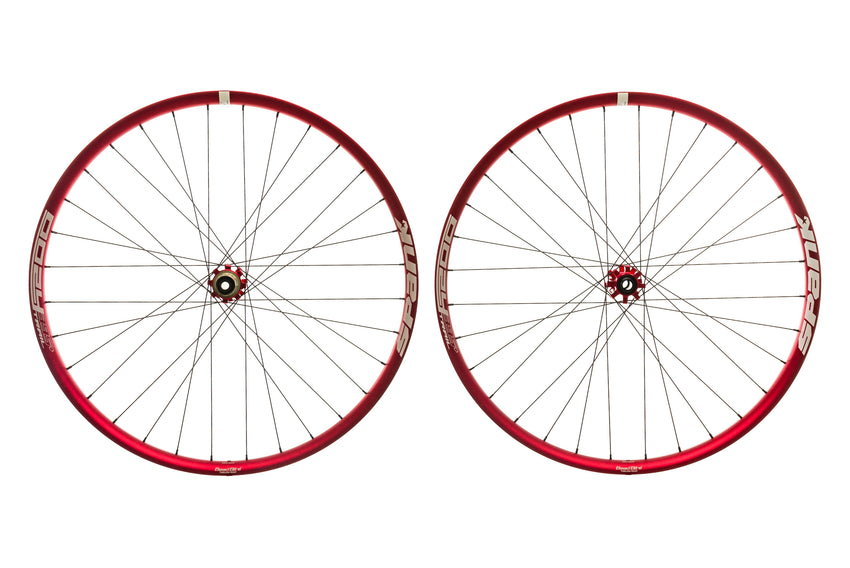 Spank Oozy Trail 395+ Aluminum Tubeless 29" Wheelset Red drive side