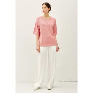 Short Sleeve Cotton Slub Sweater Top - Closet Collections Montana