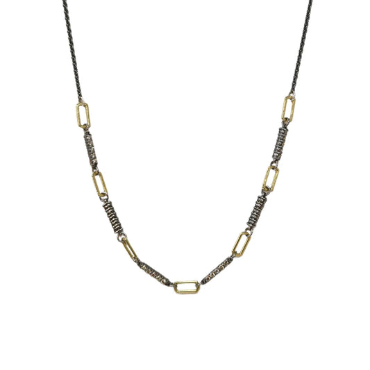 Lisa Diamond Paperclip Necklace 14K | LeMel – LeMel