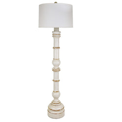 big white floor lamp