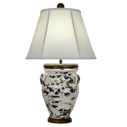 Ramsey Distressed White Pottery Table Lamp Rustic Lamps Lillian Home