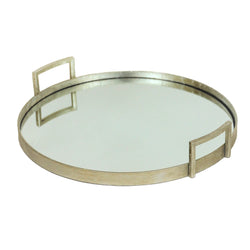 round mirror serving tray