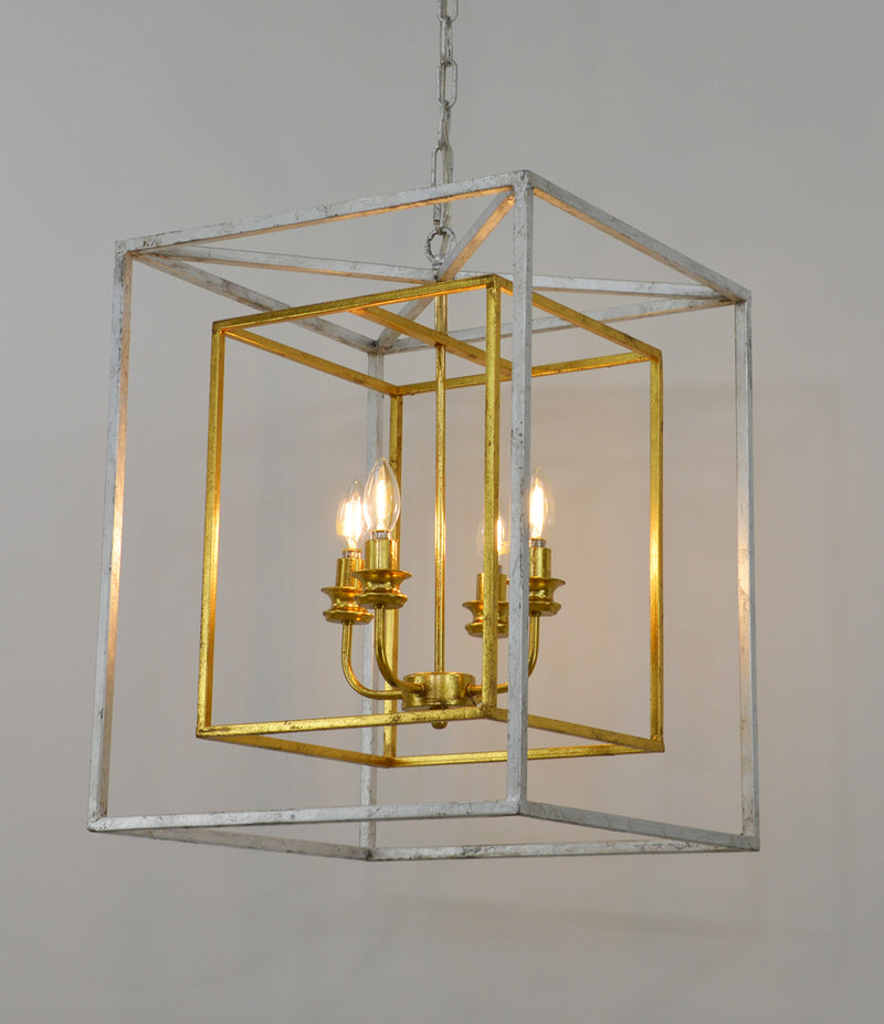 Sarah 4 Light Silver and Gold Fixture – Lillian Home