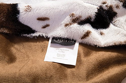 Faux Fur Cowhide Plush Throw Blanket North End Decor