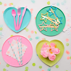 neon plate and neon heart plate