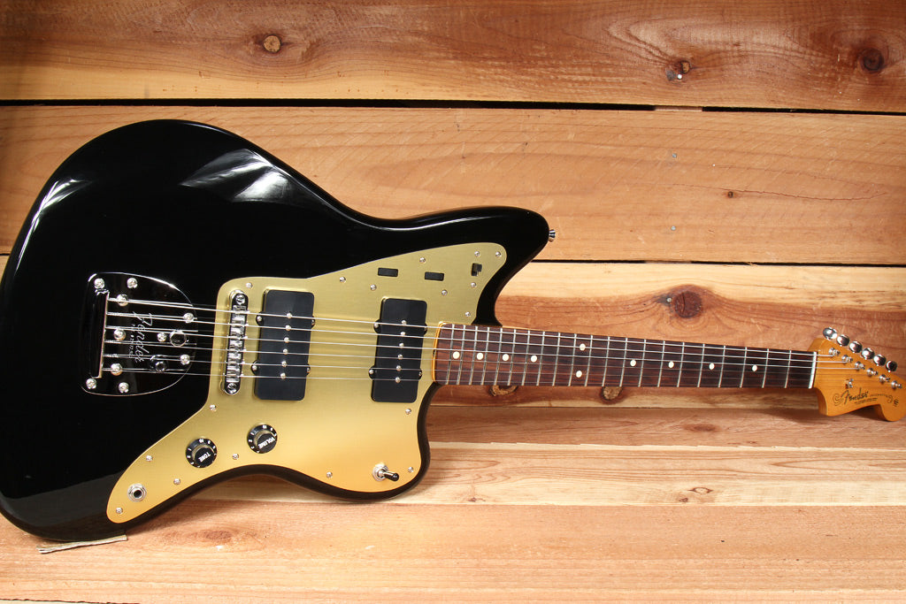 FENDER CLASSIC PLAYER JAZZMASTER Offset BLACK/GOLD CLEAN! 58 62 Replic