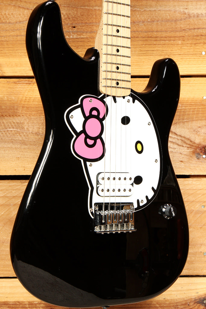 Fender Squier Hello Kitty Black Stratocaster RARE! Strat Electric Guit ...