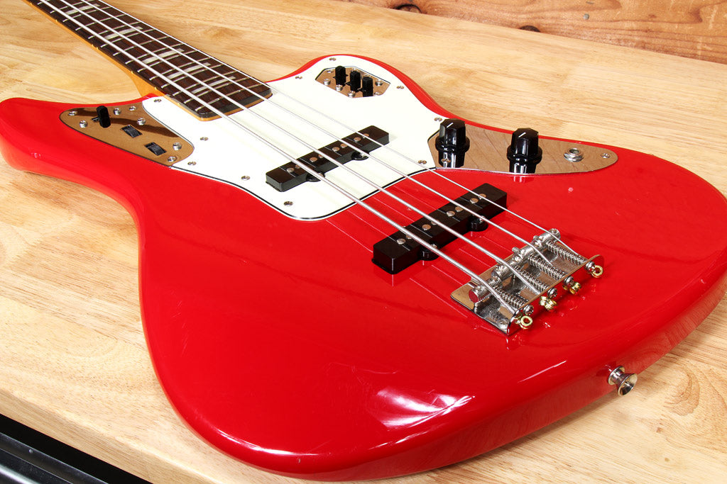 fender jaguar bass red