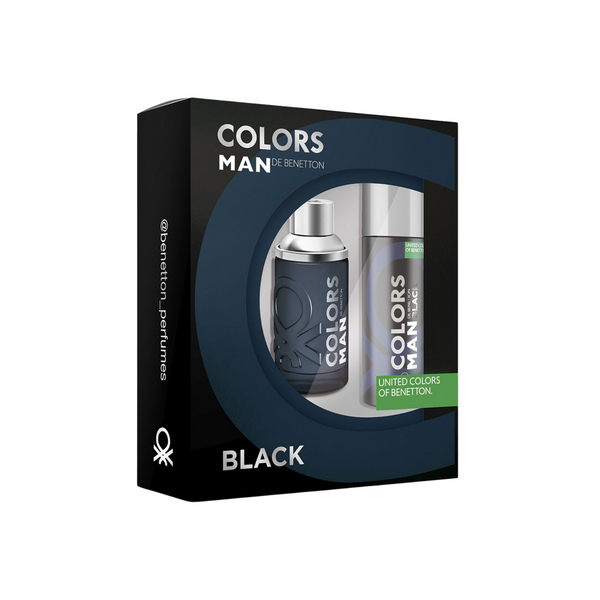 Benetton Colors Man Black Set EDT 100 ML + 150ML Deo Hombre Lodoro