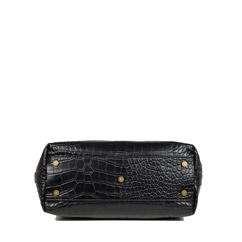 black croco bag