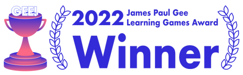 2022 James Paul Gee Learning Games Award - GEE Trophy and Laurels